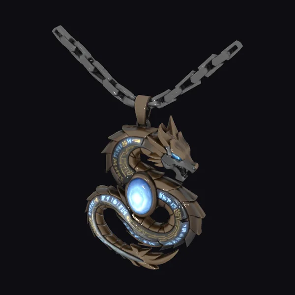 Futuristic Dragon Amulet
