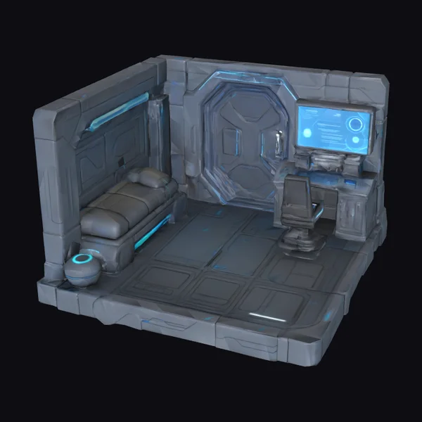 Futuristic Habitat Module Interior