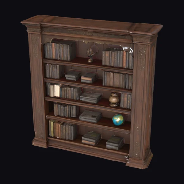 Dark Wood Bookshelf