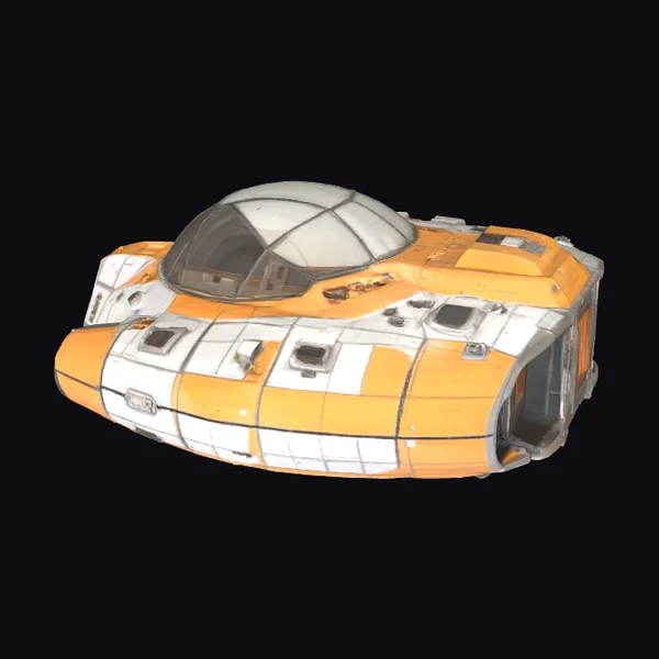 Yellow Spaceship with Dome