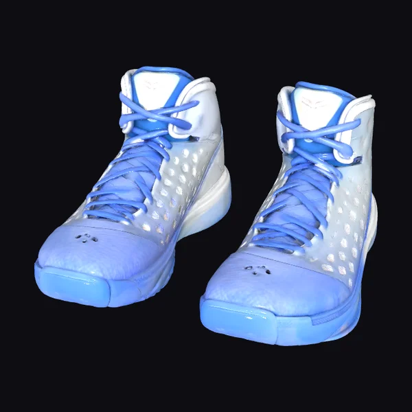 Azure High-Top Basketball Shoes