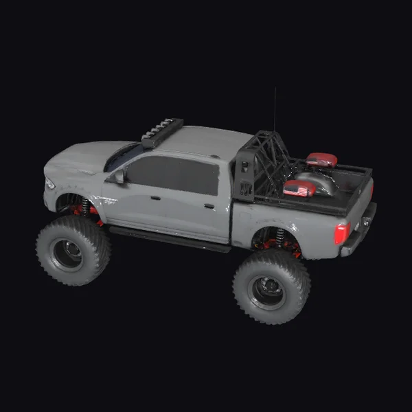 Big Gray Pickup Truck
