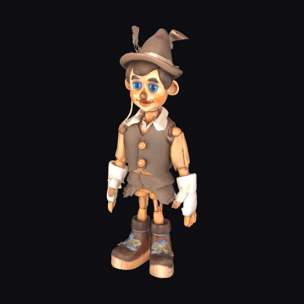 Wooden Puppet Boy Portrait