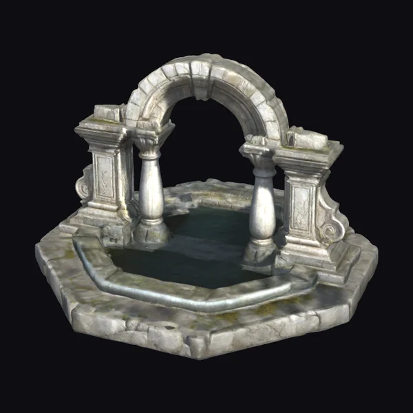 Ancient Stone Fountain Arch