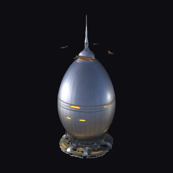 Egg-Shaped Futuristic Skyscraper