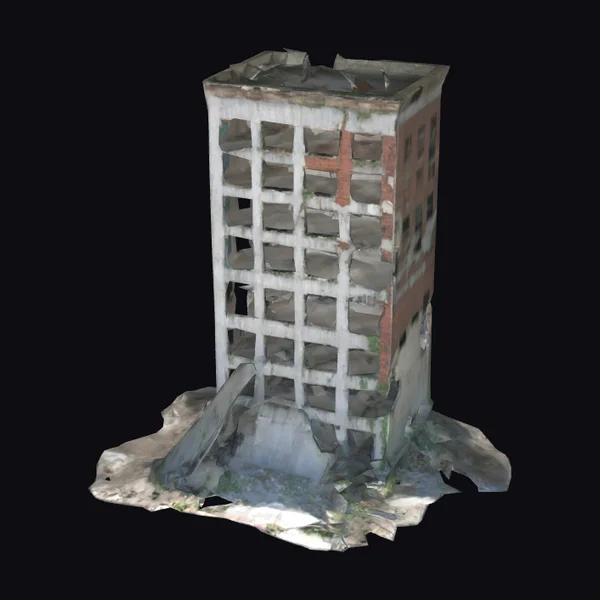 Abandoned Apartment Building Ruins