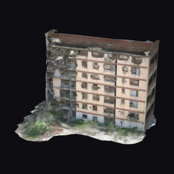 Abandoned Apartment Building Ruins