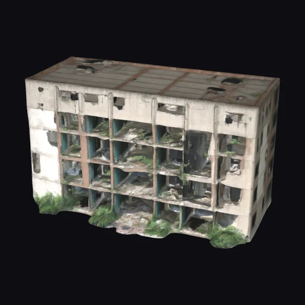 Abandoned Apartment Building Ruins