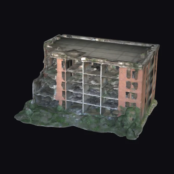 Abandoned Apartment Building Ruins