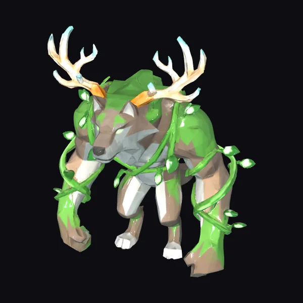 Wolf with Crystal Antlers