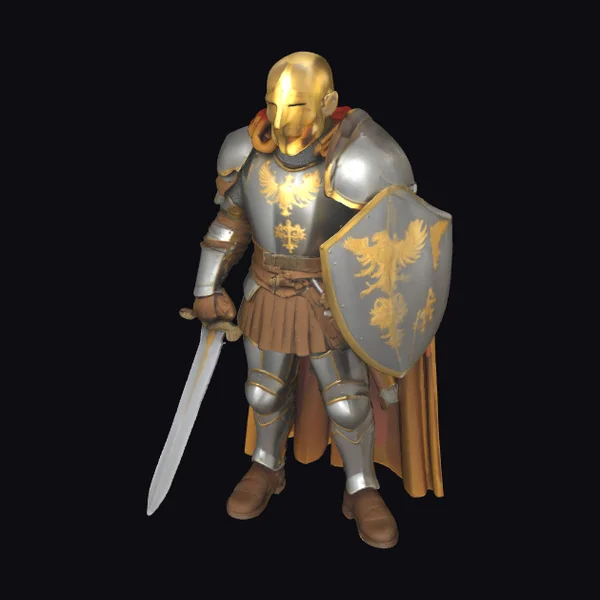 Armored Knight with Shield