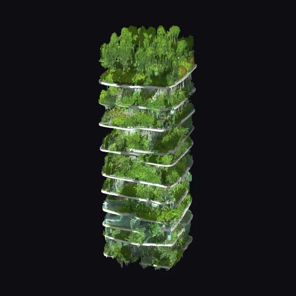 Lush Vertical Garden Tower