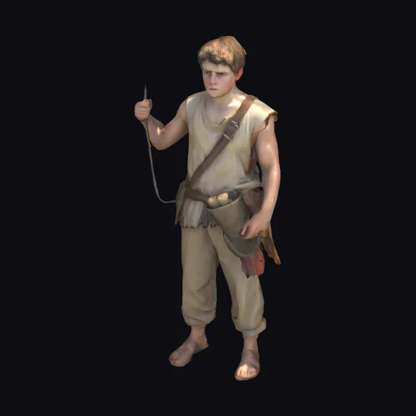 Young Shepherd Boy Armed