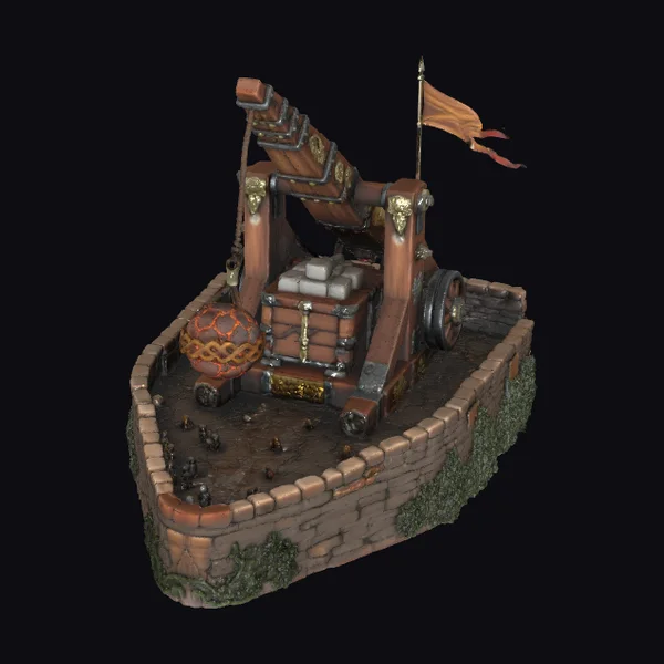 Medieval Catapult Siege Engine