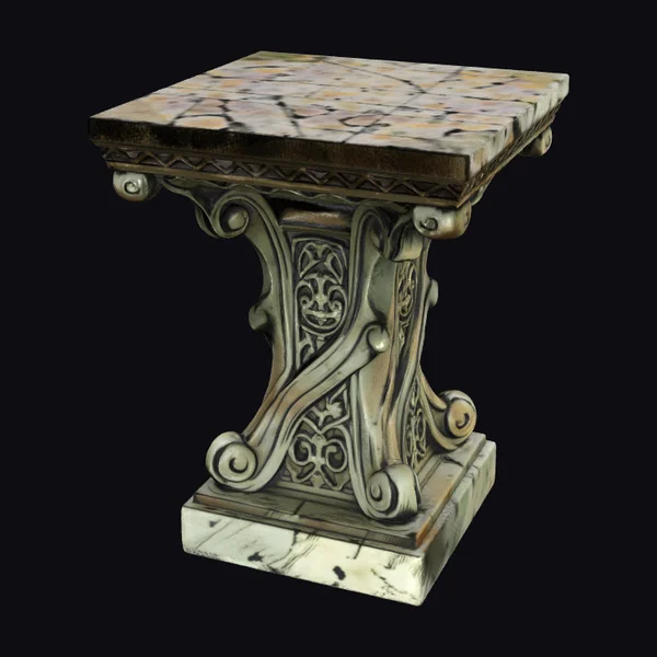 Ornate Marble Side Table