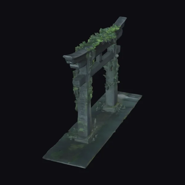 Ancient Stone Torii Gate