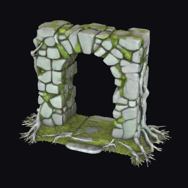 Mossy Stone Archway Segment
