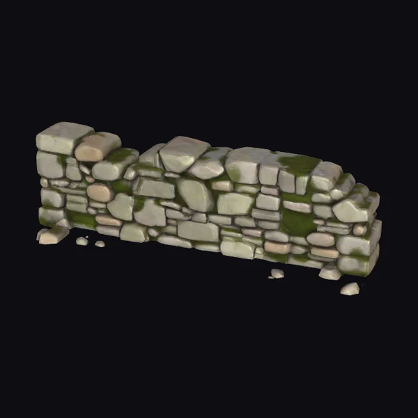 Weathered Stone Wall Section