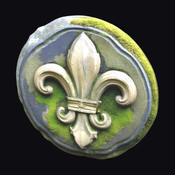 Mossy Stone Fleur-de-Lys