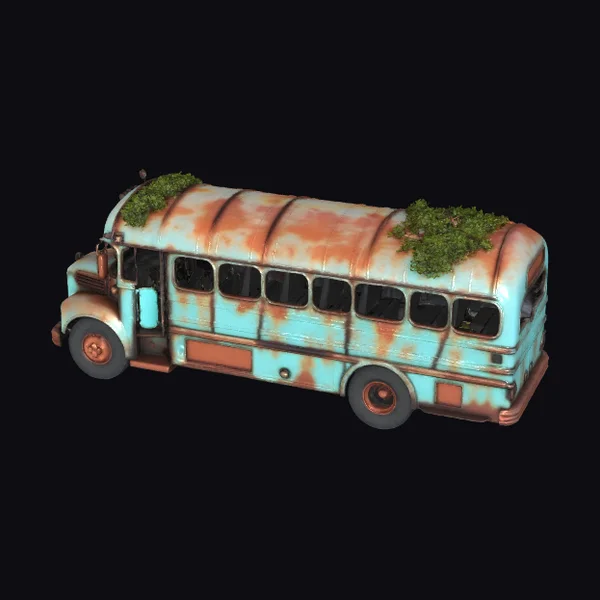 Abandoned Rusted Bus
