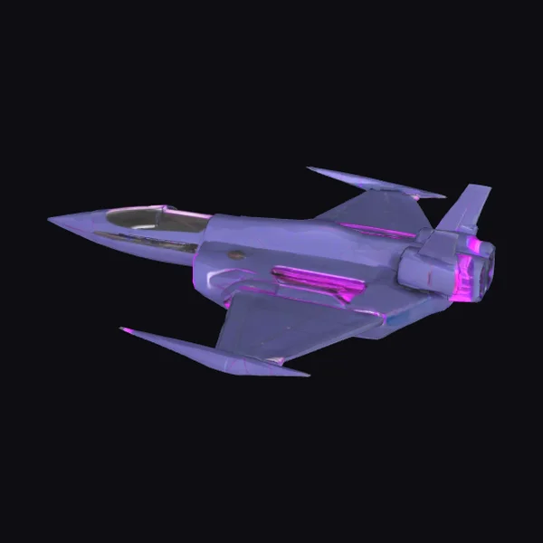 Cyberpunk Fighter Jet