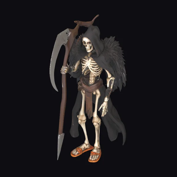 Skeletal Figure with Scythe