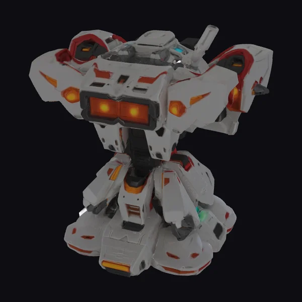 Futuristic Mecha Robot Stand