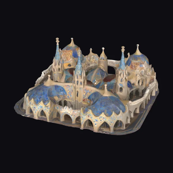 Mosaic Tiled Building Structure