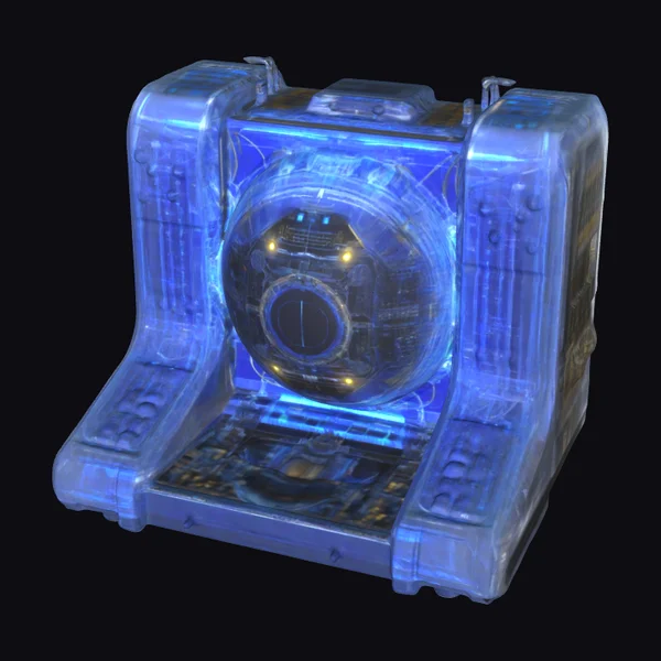 Futuristic Quantum Computer Core