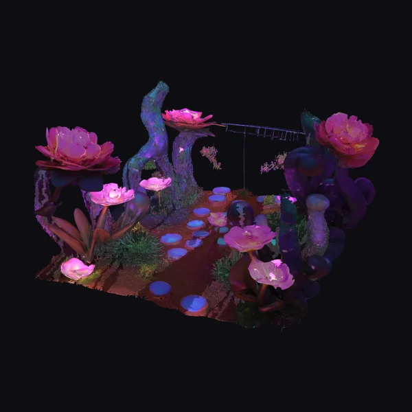 Cybernetic Garden Scene
