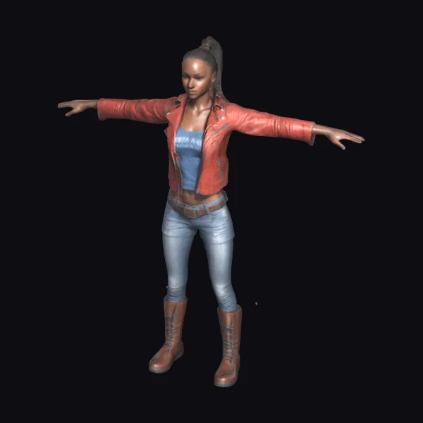 African Female in Red Jacket