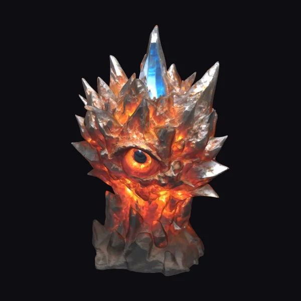 Glowing Crystal Entity Head