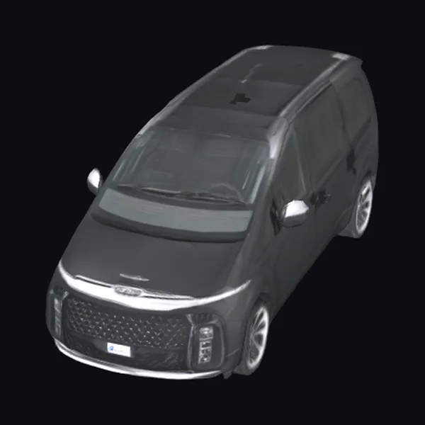 Dark Gray Minivan Vehicle