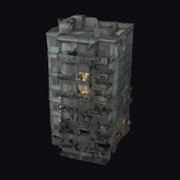 Detailed Urban Apartment Block