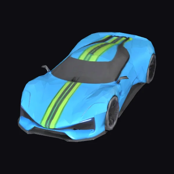 Futuristic Blue Sports Car
