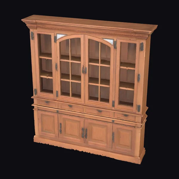 Brown Wooden Display Cabinet