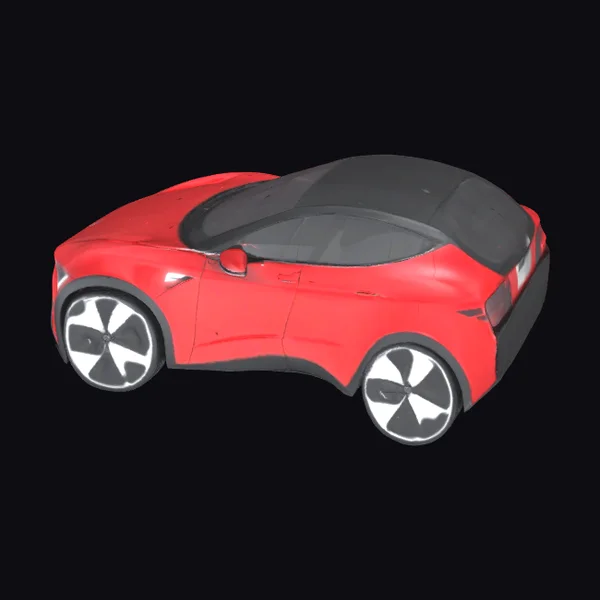 Red Electric Sports Car