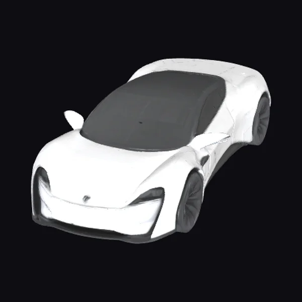 Sleek Electric Sports Car