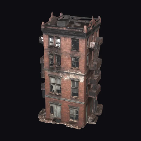 Abandoned Gothic Brick Tenement
