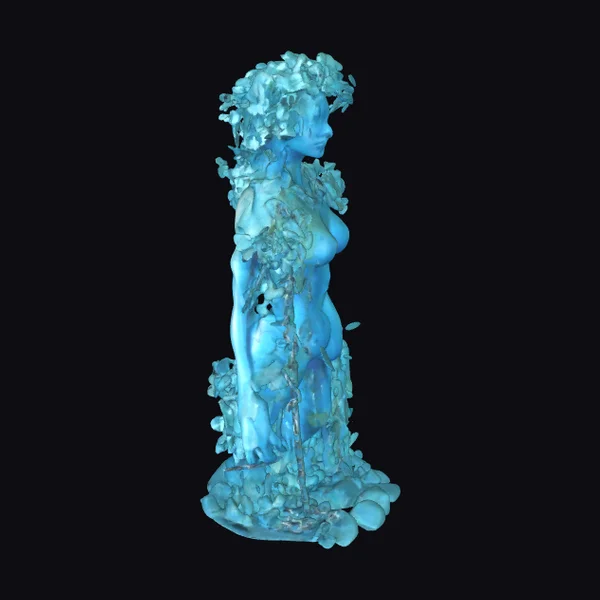Cyanotype Female Figurine
