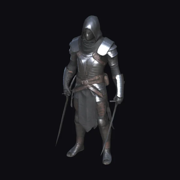 Dark Leather Armored Assassin