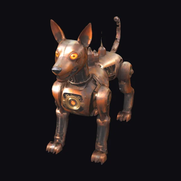 Steampunk Metal Dog Robot