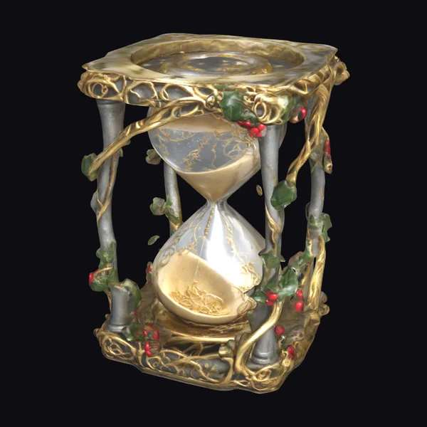 Glowing Hourglass Ornate Frame