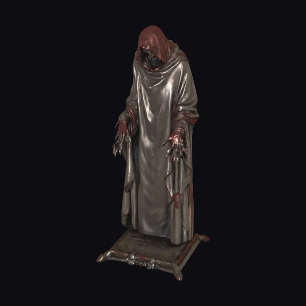 Creepy Hooded Figure Statue