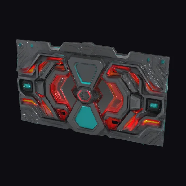 Neon Circuit Portal Wall