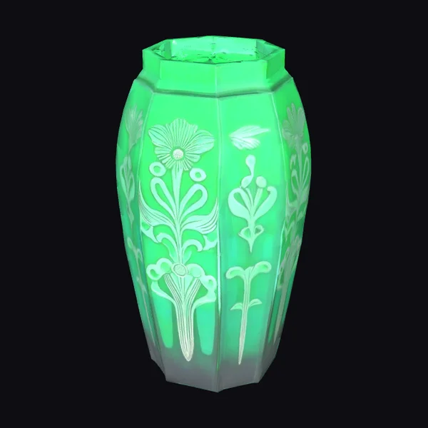 Green Art Deco Vase