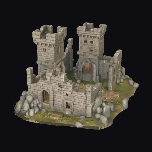 Ancient Stone Block Castle
