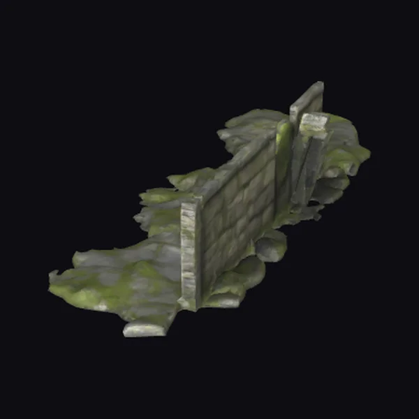 Mossy Ruin Wall Section