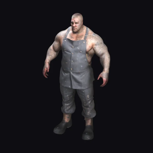 Muscular Prisoner Butcher