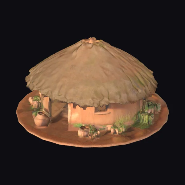 Traditional African Earthen Hut